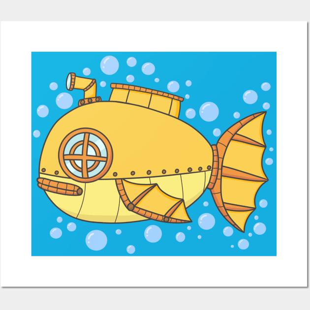 Fish Submarine Wall Art by KammyBale